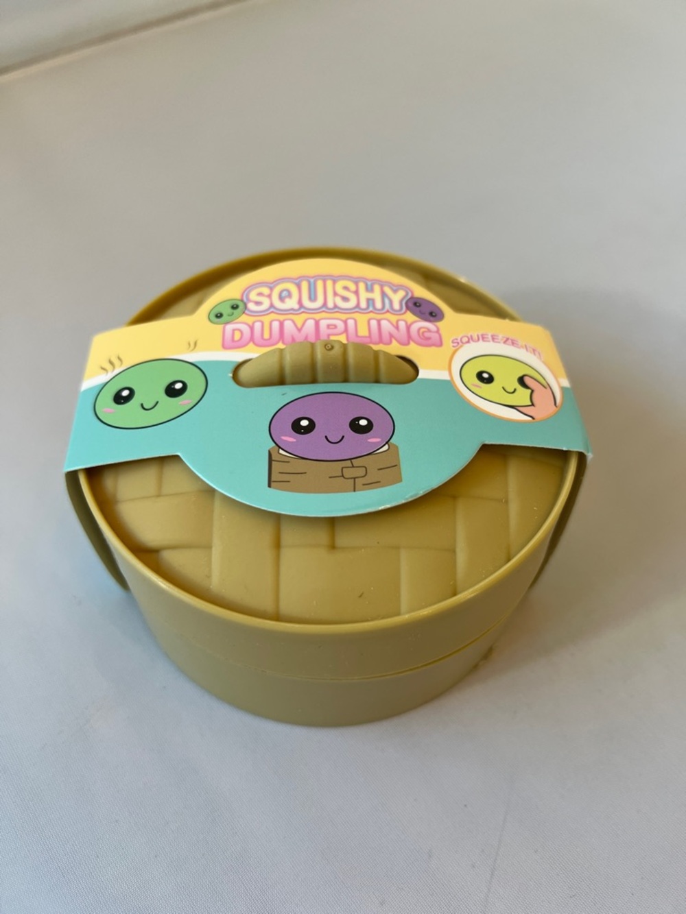 Squishy Dumpling Sensory Fidget and Stress Toy - purple/pink